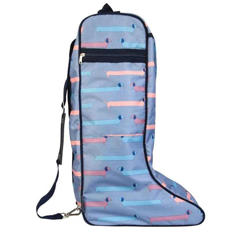 Hy Equestrian Dorris The Dachshund Boot Bag - Riviera/Navy
